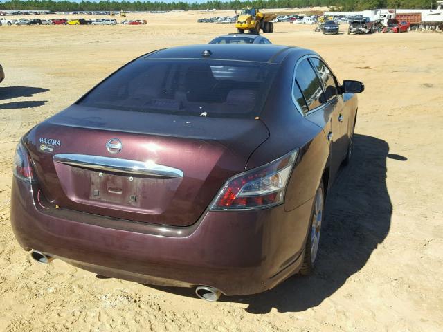 1N4AA5AP8EC497191 - 2014 NISSAN MAXIMA S RED photo 4