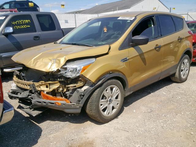 1FMCU0F74FUB09449 - 2015 FORD ESCAPE S GOLD photo 2