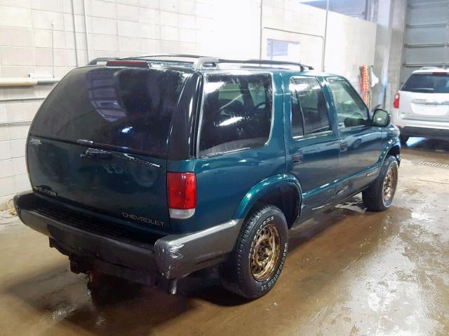 1GNDT13W0T2124042 - 1996 CHEVROLET BLAZER GREEN photo 4