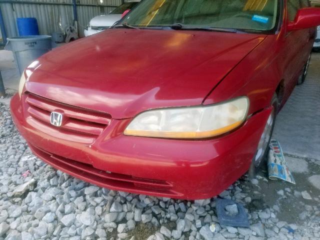 1HGCG56602A123295 - 2002 HONDA ACCORD EX MAROON photo 9