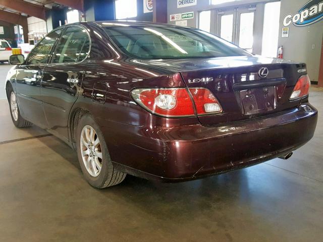 JTHBF30G620036329 - 2002 LEXUS ES 300 MAROON photo 3