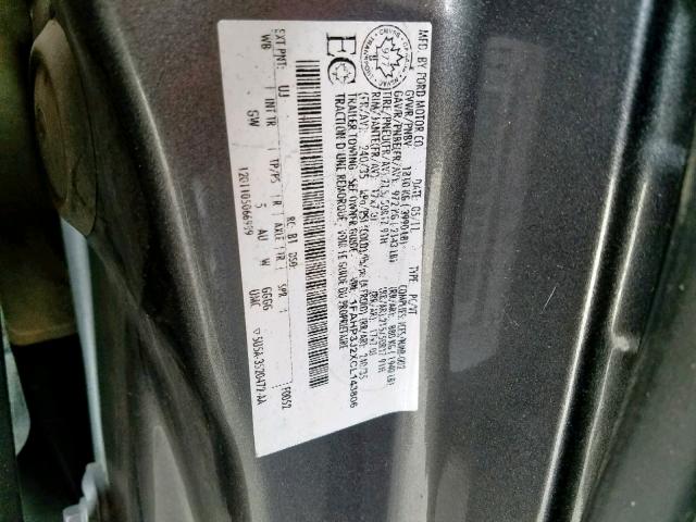 1FAHP3J2XCL143806 - 2012 FORD FOCUS TITA GRAY photo 10