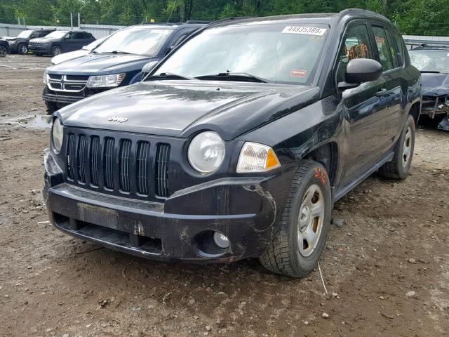 1J8FT47W67D181331 - 2007 JEEP COMPASS BLACK photo 2