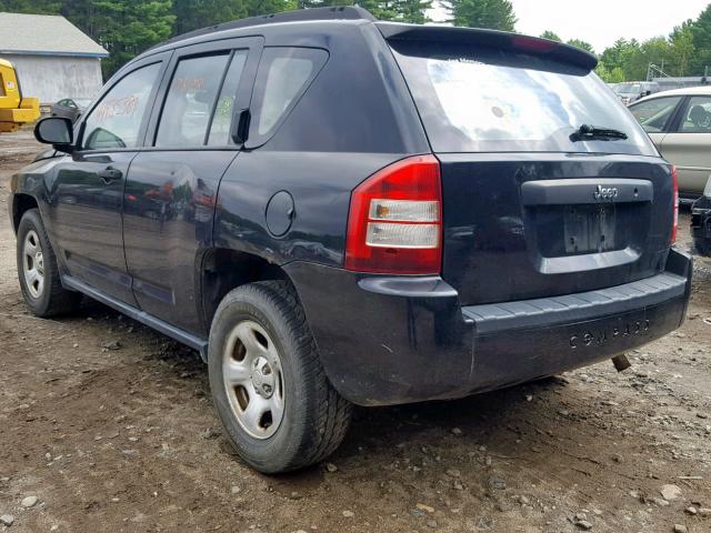 1J8FT47W67D181331 - 2007 JEEP COMPASS BLACK photo 3