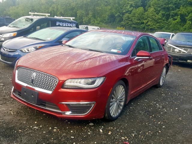 3LN6L5F99HR614461 - 2017 LINCOLN MKZ RESERV RED photo 2