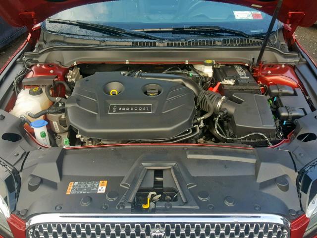 3LN6L5F99HR614461 - 2017 LINCOLN MKZ RESERV RED photo 7