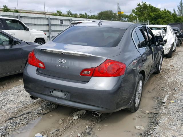 JN1DV6AP0CM812366 - 2012 INFINITI G25 BASE GRAY photo 4