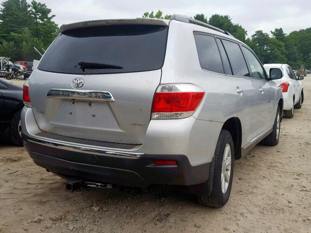 5TDBK3EHXDS185387 - 2013 TOYOTA HIGHLANDER GRAY photo 4