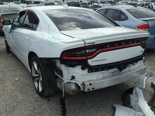 2C3CDXCT3FH874965 - 2015 DODGE CHARGER R/ WHITE photo 3