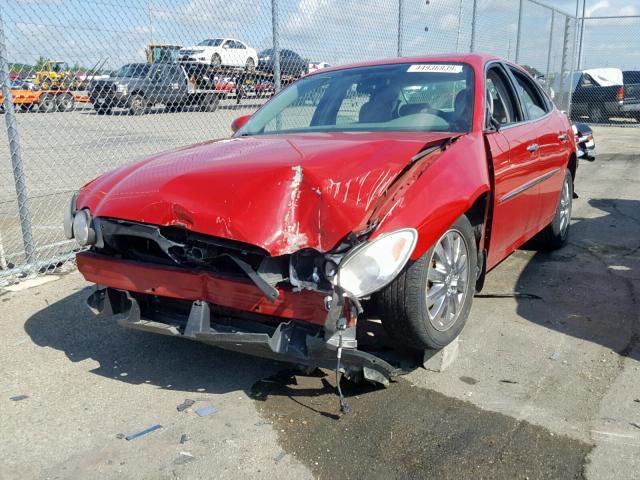 2G4WD582681202385 - 2008 BUICK LACROSSE C RED photo 2