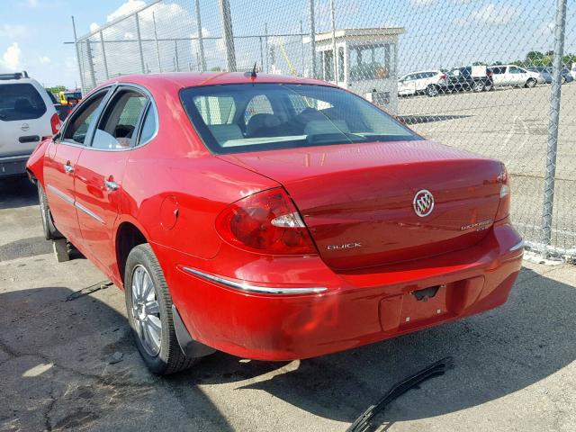 2G4WD582681202385 - 2008 BUICK LACROSSE C RED photo 3