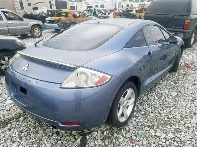 4A3AK24F07E053204 - 2007 MITSUBISHI ECLIPSE GS BLUE photo 4