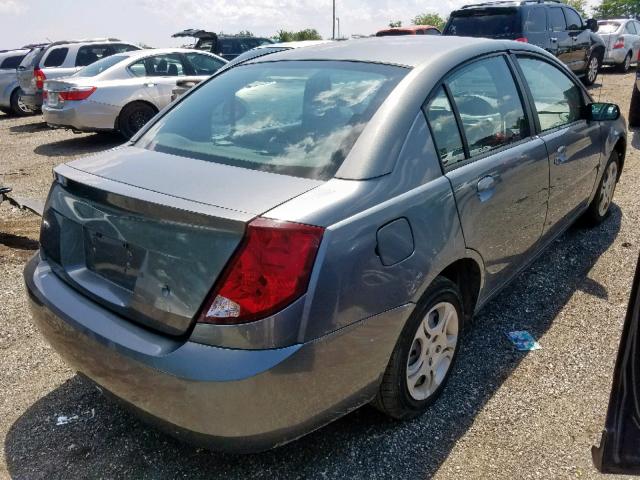 1G8AJ52F14Z224194 - 2004 SATURN ION LEVEL GRAY photo 4
