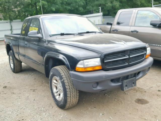 1D7HG12X63S296171 - 2003 DODGE DAKOTA SXT BLACK photo 1