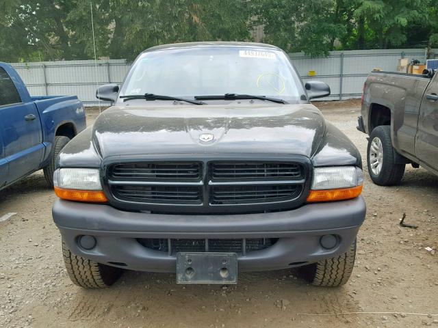 1D7HG12X63S296171 - 2003 DODGE DAKOTA SXT BLACK photo 9