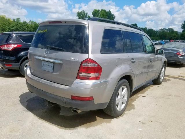 4JGBF71EX7A108345 - 2007 MERCEDES-BENZ GL 450 4MA GRAY photo 4