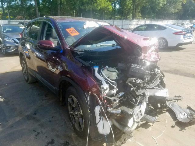 7FARW1H88JE054787 - 2018 HONDA CR-V EXL MAROON photo 2