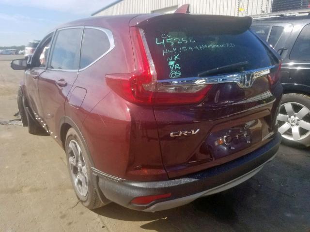 7FARW1H88JE054787 - 2018 HONDA CR-V EXL MAROON photo 3