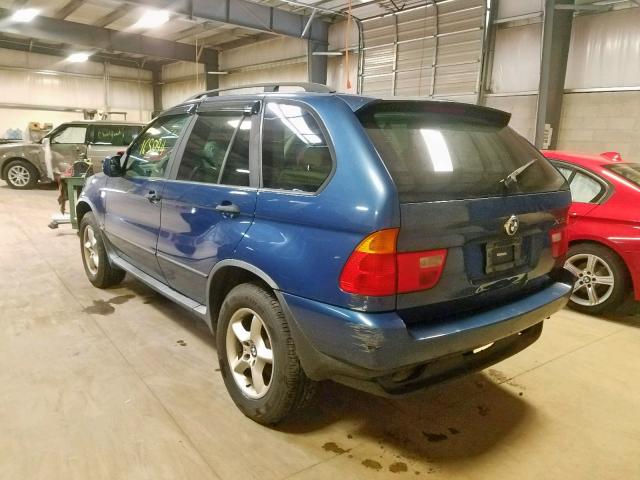 WBAFA53571LM90283 - 2001 BMW X5 3.0I BLUE photo 3