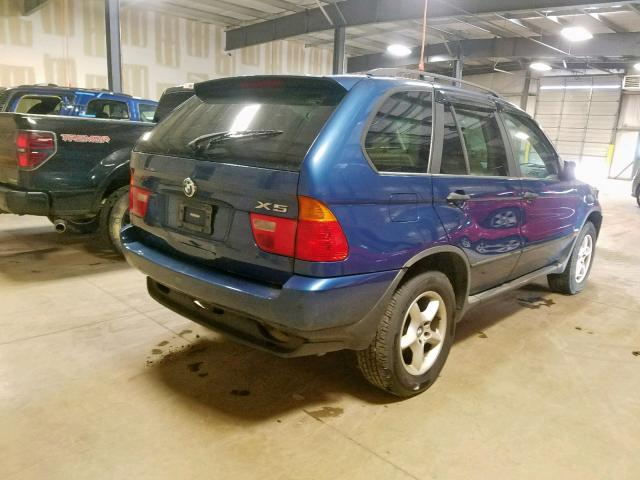 WBAFA53571LM90283 - 2001 BMW X5 3.0I BLUE photo 4