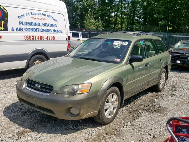 4S4BP61C357373639 - 2005 SUBARU LEGACY OUT GREEN photo 2