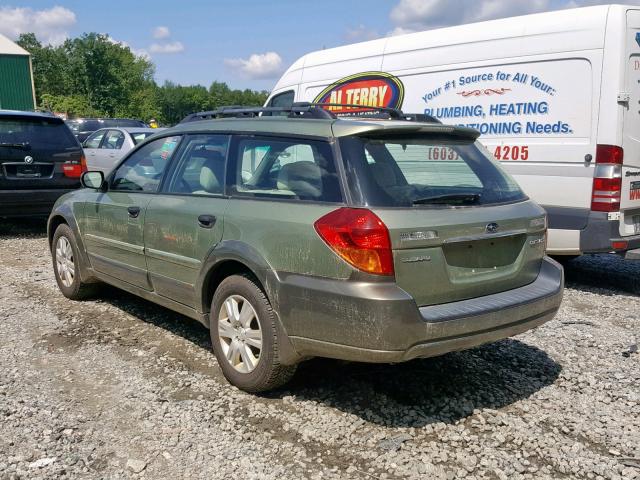 4S4BP61C357373639 - 2005 SUBARU LEGACY OUT GREEN photo 3