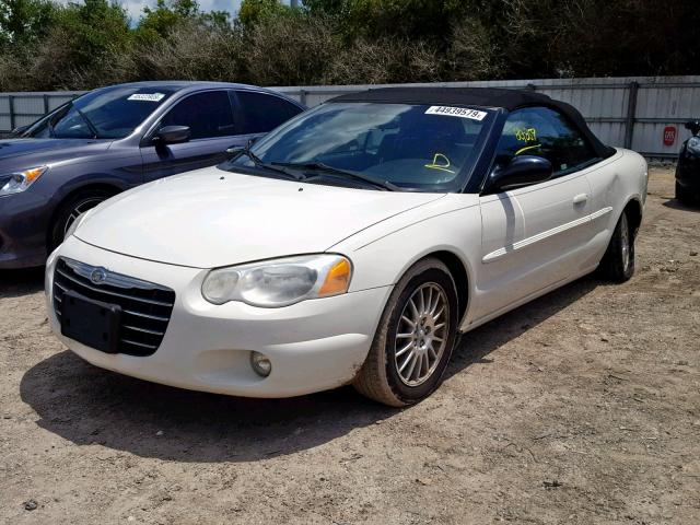 1C3EL55R74N352524 - 2004 CHRYSLER SEBRING LX WHITE photo 2