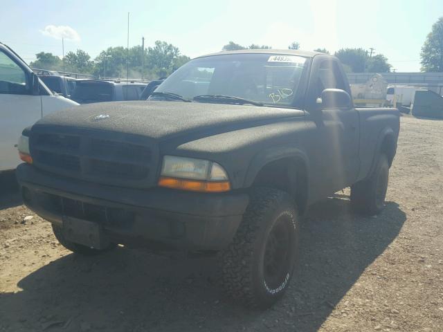 1B7GG26Y0WS643433 - 1998 DODGE DAKOTA BLACK photo 2