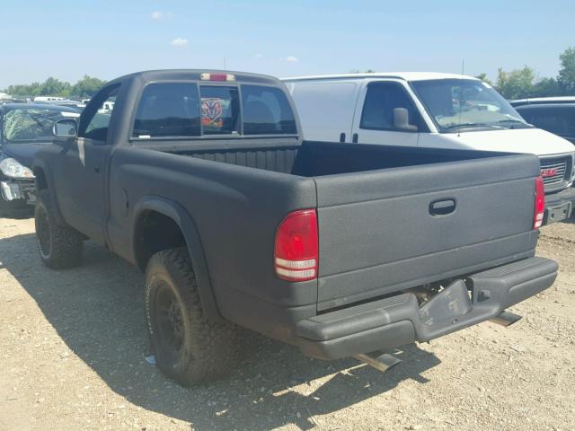 1B7GG26Y0WS643433 - 1998 DODGE DAKOTA BLACK photo 3