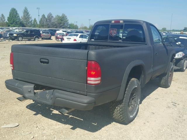 1B7GG26Y0WS643433 - 1998 DODGE DAKOTA BLACK photo 4