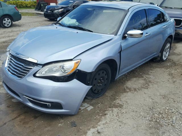 1C3CCBCB2CN186181 - 2012 CHRYSLER 200 LIMITE BLUE photo 2