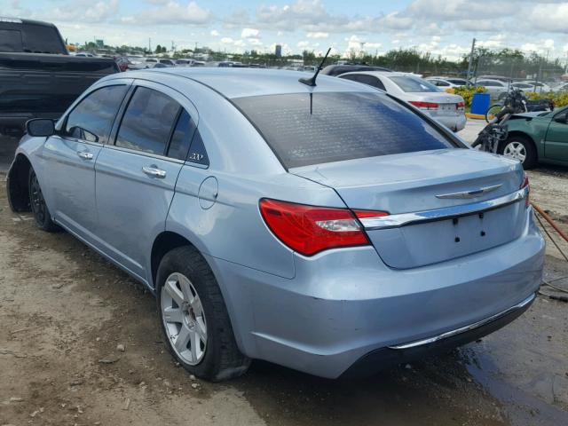 1C3CCBCB2CN186181 - 2012 CHRYSLER 200 LIMITE BLUE photo 3