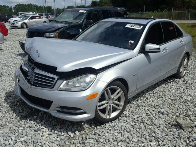 WDDGF4HB6CR194260 - 2012 MERCEDES-BENZ C 250 SILVER photo 2