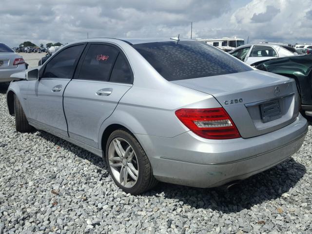 WDDGF4HB6CR194260 - 2012 MERCEDES-BENZ C 250 SILVER photo 3