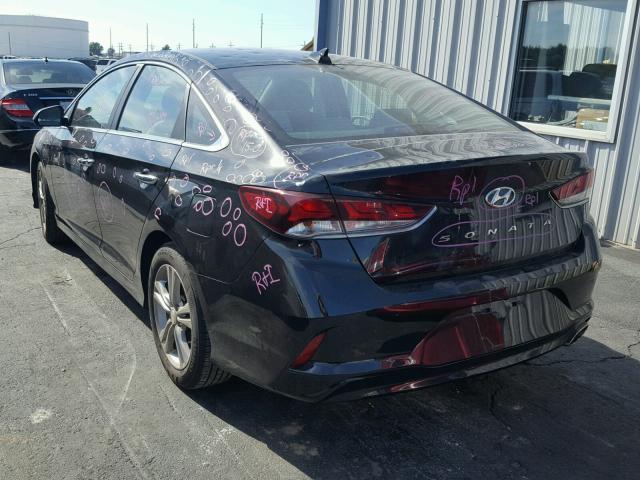 5NPE34AF4JH660490 - 2018 HYUNDAI SONATA SPO BLACK photo 3