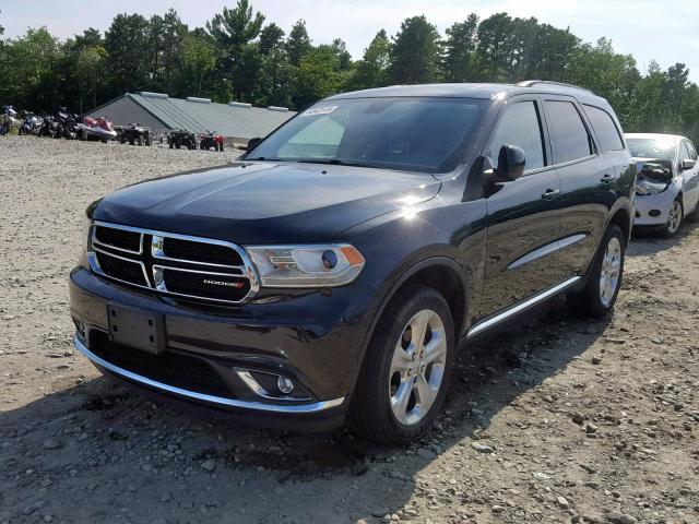 1C4RDJDG9FC947389 - 2015 DODGE DURANGO LI BLACK photo 2