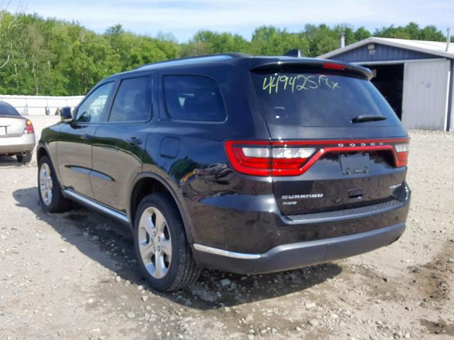 1C4RDJDG9FC947389 - 2015 DODGE DURANGO LI BLACK photo 3