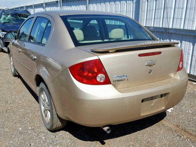 1G1AL55F177168844 - 2007 CHEVROLET COBALT LT TAN photo 3