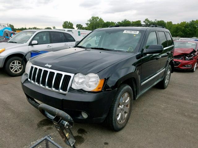 1J8HR58N78C126882 - 2008 JEEP GRAND CHER BLACK photo 2