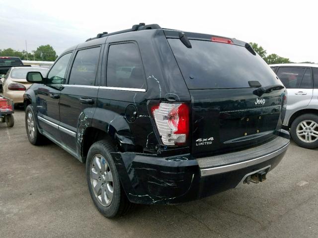 1J8HR58N78C126882 - 2008 JEEP GRAND CHER BLACK photo 3