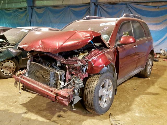 2CKDL33F496200371 - 2009 PONTIAC TORRENT MAROON photo 2