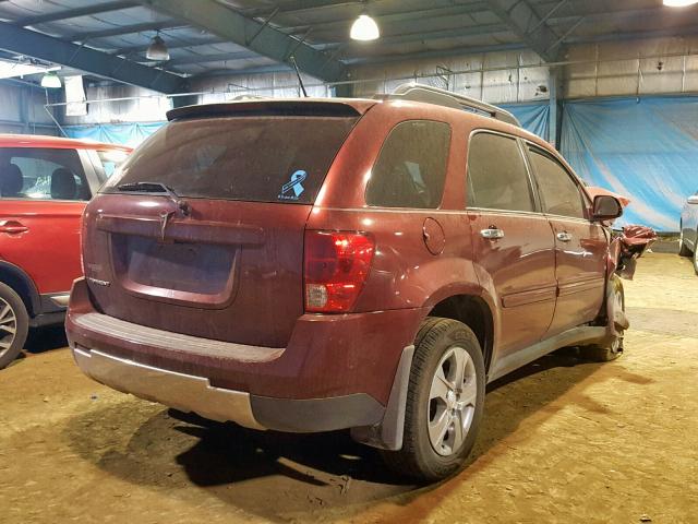 2CKDL33F496200371 - 2009 PONTIAC TORRENT MAROON photo 4