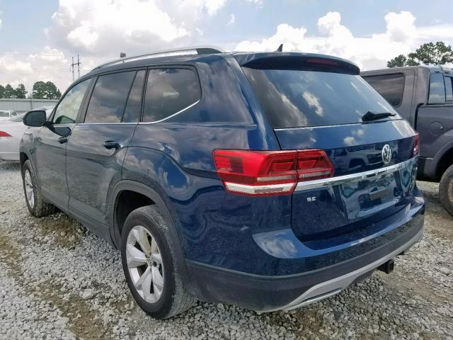 1V2CR2CA4JC589751 - 2018 VOLKSWAGEN ATLAS SE BLUE photo 3