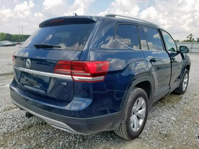 1V2CR2CA4JC589751 - 2018 VOLKSWAGEN ATLAS SE BLUE photo 4