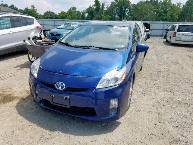 JTDKN3DU3A0123298 - 2010 TOYOTA PRIUS BLUE photo 2