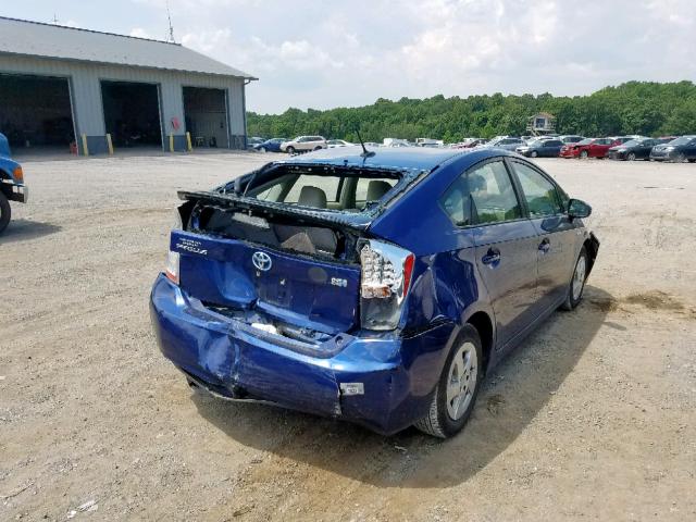 JTDKN3DU3A0123298 - 2010 TOYOTA PRIUS BLUE photo 4