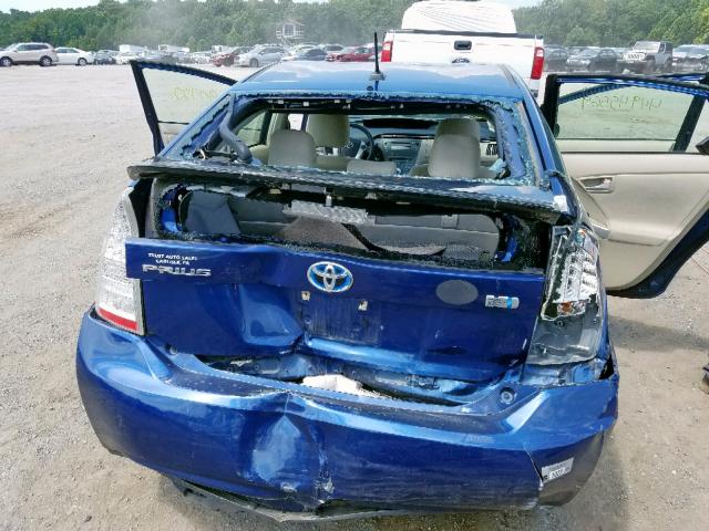 JTDKN3DU3A0123298 - 2010 TOYOTA PRIUS BLUE photo 9