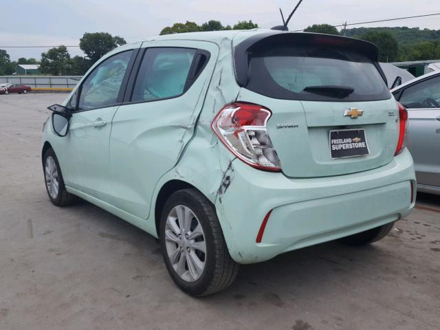 KL8CD6SA0HC766453 - 2017 CHEVROLET SPARK 1LT GREEN photo 3