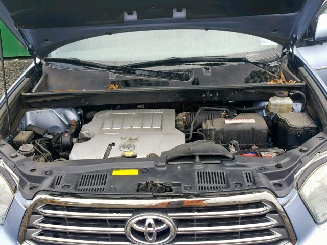 JTEES43A082054535 - 2008 TOYOTA HIGHLANDER BLUE photo 7