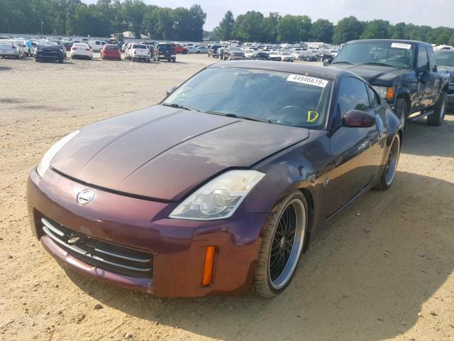 JN1AZ34E06M352596 - 2006 NISSAN 350Z COUPE MAROON photo 2